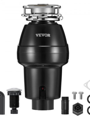 Garbage Disposal, 1/2 HP 3450RPM Continuous Feed Food Waste Disposer, 3-Bolt Mount Food Waste Grinding System with Sound Reduction, Power Cord & Splash Guard for Kitchen Sinks