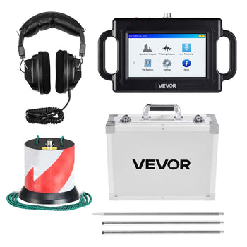 Pipe Water Leak Detector, 1Hz-5000Hz, 7" Touchscreen Pipeline Leakage Detection Locator for 6.6FT (2m) Underground Plumbing – with Sensor, 3 Listening Rods, Headphones, 8GB Card & Carry Case