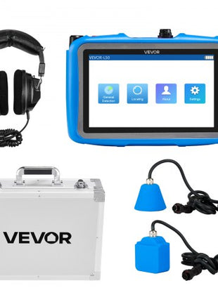 Pipe Water Leak Detector for Indoors, 1Hz-10000Hz, 7" Touchscreen Plumbing Water Leakage Detection Locator with Horizontal & Vertical Sensors, Headphones, 8GB SD Card & Carry Case for Home Use