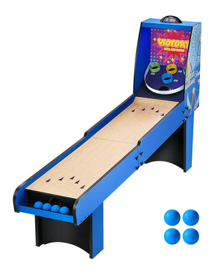 8' Roll and Score Classic Arcade Game Table, Arcade Machine Indoor with Electronic Scorer, Sound, Automatic Ball Return for Adults Kids Family Recreation Game Room, 4 Balls Included
