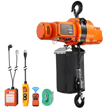 1100 lbs Electric Chain Hoist, 20 ft Lifting Height, 120V Single Phase Overhead Crane with 328 ft Wireless & 15 ft Wired Remote Control, Power Electric Hoist for Factories, Warehouses, Garages