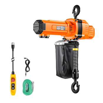 2200 lbs Electric Chain Hoist, 10 ft Lifting Height, 120V Single Phase Overhead Crane with 10 ft Wired Remote Control, G100 Chain Electric Lift Hoist for Factories, Warehouses, Garages