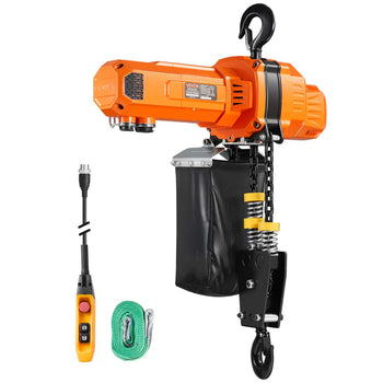 2200 lbs Electric Chain Hoist, 20 ft Lifting Height, 120V Single Phase Overhead Crane with 15 ft Wired Remote Control, G100 Chain Electric Lift Hoist for Factories, Warehouses, Garages