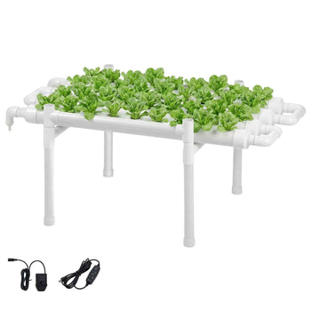 Hydroponics Growing System Kit, 1-Tier 36 Sites UPVC Pipe Hydroponic Grow Kit with Timed Irrigation, Sun & Light Blocking Pipes, Indoor Home Garden Vegetable Planting Grow Kits for Fruit Herb