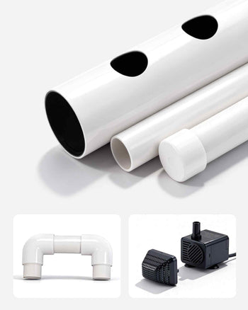 Hydroponics Growing System Kit, 3-Tier 90 Sites UPVC Pipe Hydroponic Grow Kit with Timed Irrigation, Sun & Light Blocking Pipes, Indoor Home Garden Vegetable Planting Grow Kits for Fruit Herb