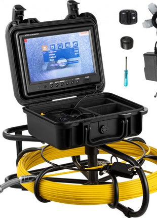 Sewer Camera, 150 ft Pipeline Inspection Camera with 9-inch Screen, Waterproof IP68 Borescope Camera with 12 Adjustable LEDs, 16 GB SD Card, Industrial Endoscope for Sewer, Home, Duct Drain Pipe