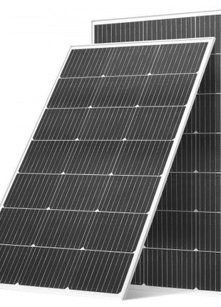 2PCS 100W Monocrystalline Solar Panels, 23% High-Efficiency Mono PV Module with Stable MC4 Output & Aluminum Frame, IP65 Waterproof Solar Panel for Car Boat RV Flat Rooftop Off-Grid Applications