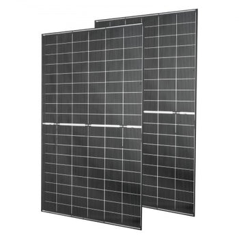 2PCS 400W Bifacial Solar Panels, 16BB N-Type Monocrystalline PV Module 24% Efficiency, IP65 Waterproof Solar Panel with MC4 Output & Aluminum Frame for Car Boat RV Flat Rooftop Off-Grid
