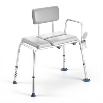 Tub Transfer Bench for Bathtub, 500 lbs Weight Capacity Heavy Duty Shower Chair with Arm and Backrest, Height Adjustable Bathroom Shower Bench Bath Seat for Adults, Seniors, Elderly and Disabled