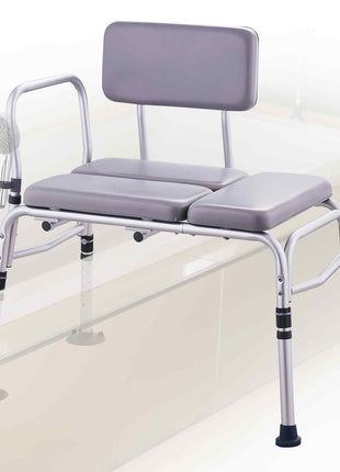 Tub Transfer Bench for Bathtub 500lbs, Shower Seats for Adults, Lightweight Shower Bench for Elderly and Disabled with Padded Seat,  Non-Slip Bath Seats with Armrest and Reversible Backrest