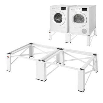 Laundry Pedestal, 12 in Height, Washer and Dryer Pedestals with 700 lbs Weight Load Capacity, Non-Slip Feet, 28.3 x 28.3 in Washing Machine Stand Universal Fit, White, 2 Pack