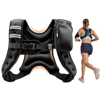 Weighted Vest, 6 lbs Body Weight Vest for Men Women, with Reflective Stripe, Adjustable Buckle, Workout Equipment for Strength Training, Running, Jogging, Fitness, Muscle Building, Weight Loss