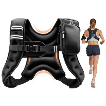 Weighted Vest, 8 lbs Body Weight Vest for Men Women, with Reflective Stripe, Adjustable Buckle, Workout Equipment for Strength Training, Running, Jogging, Fitness, Muscle Building, Weight Loss