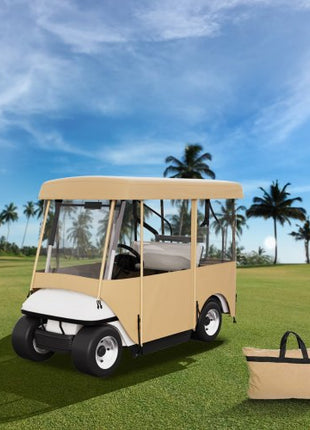 Golf Cart Enclosure, with 4-Sided Fairway Deluxe, 300D Waterproof Driving Enclosure with Transparent Windows, Fit for 2+2 Seats Golf Carts (Roof Up to 78.7''L)