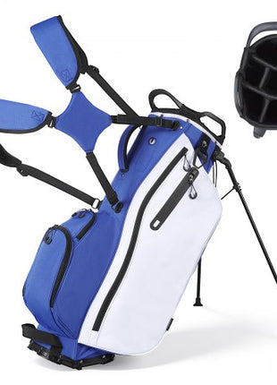 Golf Cart Bag, 7 Way Top Divider Organizer, Club Stand Bag with Full-length Divider, Handles, Dual Support Legs, Storage Pockets, Dual Shoulder Straps, Rain Hood, Lightweight for Men and Women