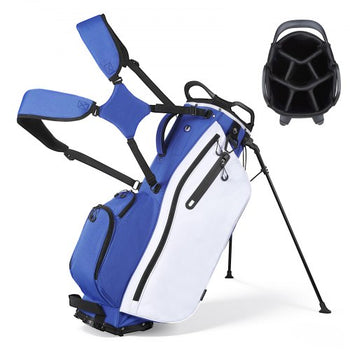 Golf Cart Bag, 7 Way Top Divider Organizer, Club Stand Bag with Full-length Divider, Handles, Dual Support Legs, Storage Pockets, Dual Shoulder Straps, Rain Hood, Lightweight for Men and Women