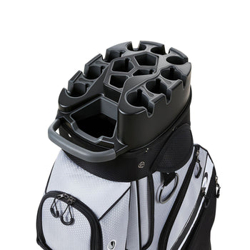 Golf Cart Bag, 14 Way Top Divider Organizer, Golf Club Bag with Full-length Divider, Handles, Storage Pockets, Shoulder Strap, Rain Hood, Smooth Zippers, Lightweight Polyester for Men & Women