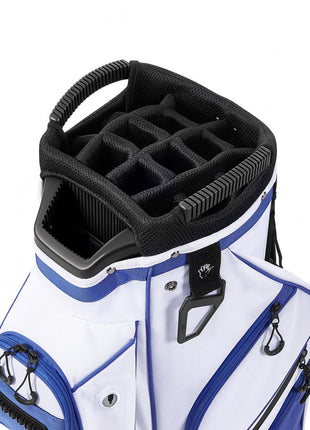 Golf Cart Bag, 15 Way Top Divider Organizer, Golf Club Bag with Full-length Divider, Storage Pockets, Ergonomic Shoulder Strap, Rain Hood, Smooth Zippers, Lightweight Polyester for Men & Women
