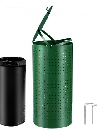 Dog Poop Trash Can with 50 Liner Bags, 11.5 Gallons Outdoor Dog Waste Bin with Lid & Liner Clip for Pet Waste Station, Dog Waste Disposal Container for Garden Backyard Park