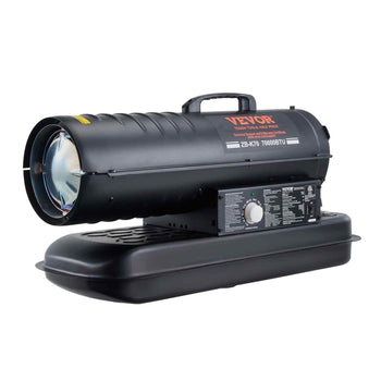 VEVOR Black Portable Industrial Heater, powerful metal construction, ideal for large spaces.