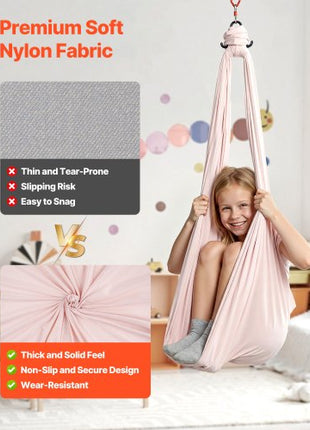 Aerial Yoga Hammock, 300 lbs Load Aerial Silk, Yoga Swing with Nylon Fabric, PE Zipper Bag for Parent-Child Interaction, Strengthen Muscles & Improve Practice, Hammock and Swing Combo