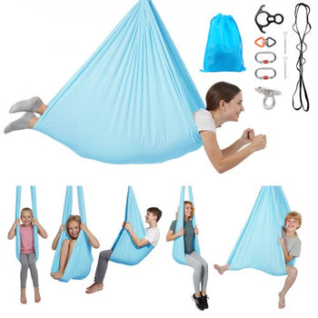 Aerial Yoga Hammock, Maximum 300 lbs Load Aerial Silk, Yoga Swing with Nylon Fabric, Daisy Rope, PE Zipper Bag, Gymnastics Swings Suitable for Men and Women, Dual-Function Hammock & Swing