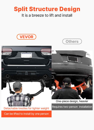 Class 3 Trailer Hitch, 2-Inch Receiver, Compatible with 2011-2021 Jeep Grand Cherokee, Q345B Steel Tube Frame, Multi-Fit Hitch to Receive Ball Mount, Cargo Carrier, Bike Rack, Tow Hook, Black