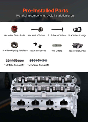 Cylinder Head Assembly for 2011-2019 Chevy Cruze Sonic Trax 1.4L Turbo, 2013-2019 Buick Encore 4 Cyl 1.4L, Complete Engine Cylinder Head Assembly Replaces 55573669, 55565291, 55573010, 55573011