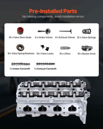 Cylinder Head Assembly for 2011-2019 Chevy Cruze Sonic Trax 1.4L Turbo, 2013-2019 Buick Encore 4 Cyl 1.4L, Complete Engine Cylinder Head Assembly Replaces 55573669, 55565291, 55573010, 55573011