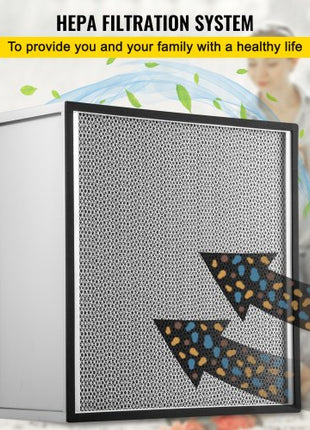 HEPA Replacement Filter, 24\'\'x24\'\'x11.5\'\' AC Filter, True HEPA Pleated Air Filter, Air Filter Replacement with Galvanized Frame, 99.97% Standard Filter Compatible for HEPA Filter Novair 20