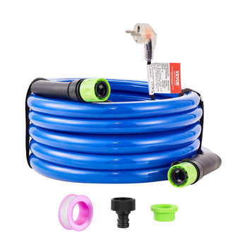 15ft Heated Water Hose for RV, Heated Drinking Water Hose Antifreeze to -45°F, Automatic Self-regulating, 5/8" I.D. with 3/4" GHT Adapter, Lead and BPA Free