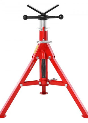 V Head Pipe Stand 1/8-12 inch Capacity, Adjustable Height 24-42 inch, Pipe Jack Stands 2500 lbs Load Capacity, Portable Folding Pipe Stands, Carbon Steel Body More Durable