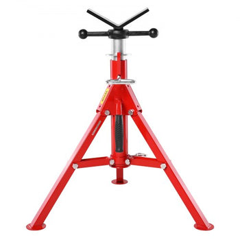 V Head Pipe Stand 1/8-12 inch Capacity, Adjustable Height 24-42 inch, Pipe Jack Stands 2500 lbs Load Capacity, Portable Folding Pipe Stands, Carbon Steel Body More Durable