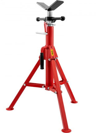 V Head Pipe Stand 1/8-12 inch Capacity, Adjustable Height 28-52 inch, Pipe Jack Stands 2500 lbs Load Capacity, Portable Folding Pipe Stands, Carbon Steel Body More Durable