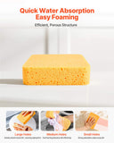 Scrub Sponge, 6-Pack Non-Scratch Cleaning Sponges for Home, Bathroom & More, Zero Scratch Dish Scrubber, Large Household Scrubbing Sponges, Friendly to Tiles, Marble, Glass and Other Surfaces
