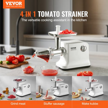 Electric Tomato Strainer, 700W Tomato Sauce Maker Machine, 5.5 LBS/Min Food Strainer and Sauce Maker, Pure Copper Motor Food Mill with Reverse Function for Tomato Strawberry Blueberry Sauce