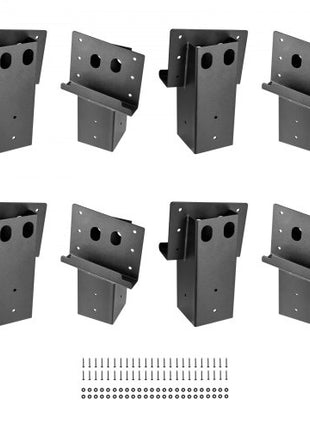 Deer Blind Brackets, Outdoor 3.6x3.6 Platform Bracket, Fit 3.5x3.5 In / 88.9x88.9 mm Lumber, 2204lbs/1000kg Capacity Steel Elevator Brackets for Deer Stand, Hunting Blinds, Shooting Shack, 8 Pcs
