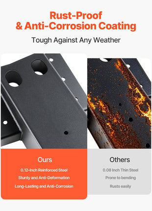 Deer Blind Brackets, Outdoor 3.6x3.6 Platform Bracket, Fit 3.5x3.5 In / 88.9x88.9 mm Lumber, 2204lbs/1000kg Capacity Steel Elevator Brackets for Deer Stand, Hunting Blinds, Shooting Shack, 8 Pcs