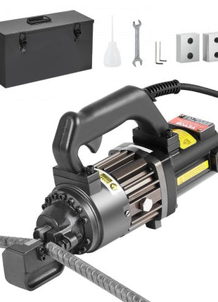 Electric Hydraulic Rebar Cutter, 1000W Portable Rebar Cutter, Cutting up to 5/8 Inch (4-16mm) #5 Rebar within 2 Seconds, High Power Steel Rebar Cutter with Oil Can Rich Accessories,Black RC-16
