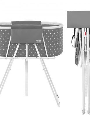 Portable Dog Bathtub, Elevated & Foldable Space-saving Pet Shower Station with Efficient Drainage, Bathing Tub for Washing & Grooming Small and Medium Size Dogs and Cats Indoor & Outdoor, Grey