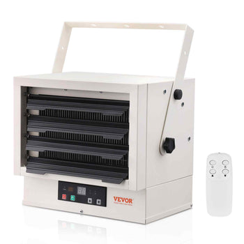 Electric Garage Heater, 7500-Watt Digital Fan-Forced Wall/Ceiling Mount Shop Heater, with Remote Control Overheat Protection, Hardwired Heater with 9-Hour Timer, Ideal for Workshop, ETL Listed