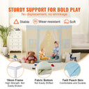 Kids Play Tent, Kids Tent for Kids 1-5 Years Old, Toddler Tent with Mat and Tent Lamp, Tent for Kids with Windows for Indoor and Outdoor, Play House Castle Tent for Boys and Girls, Beige