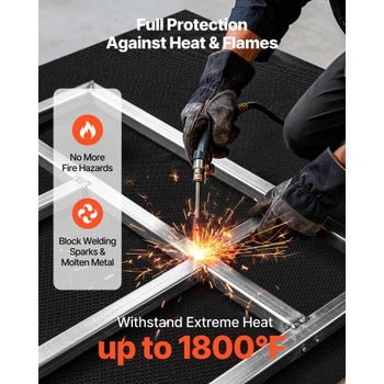Welding Blanket Roll, 5 x 150 FT Silicone Coated Fiberglass Welding Blanket, Up to 1800°F Heat Resistant Safety Protection Blankets, Flame Retardant Fireproof Insulation Mat Roll