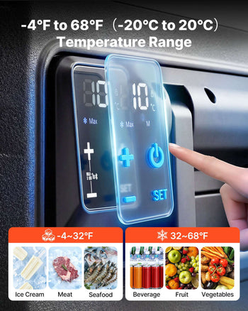 12 Volt Refrigerator, 82.4 QT/ 78L Car Fridge, Portable Electric Freezer Compressor with Handle, APP Control and Wheel, 12V/24V DC 100-240V AC, -4℉ to 68℉, for Truck Van RV SUV Travel Camping