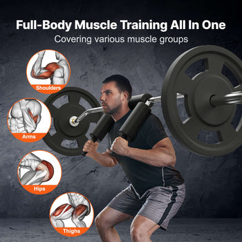 Full-body muscle training equipment featuring black weights and a sleek design for effective workouts.