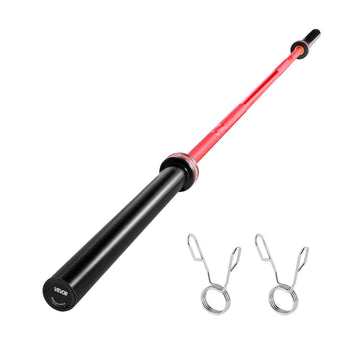7FT Barbell Bar, Fits 2-Inch Weight Plates, Barbell Bar with Knurled Grip for Strength Training, Weightlifting, Squat, Deadlift, Bench Press, Curl, Overhead Press, 1000lbs/453kg Capacity