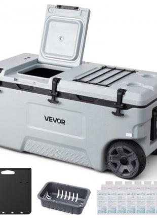 Hard Cooler, 106QT Portable Rolling Cooler with Wheels, Leak-Resistant Coolbox Keeps Contents Cool for 48 Hours, Ice Retention Insulated Chests, Ultra-Light for Outdoor Picnics, Grill, Camping