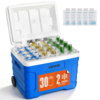 Hard Cooler, 21QT Portable Rolling Cooler with Wheels, Leak-Resistant Coolbox Keeps Contents Cool for 48 Hours, Ice Retention Insulated Chests, Ultra-Light for Outdoor Picnics, Grill, Camping