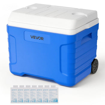 Hard Cooler, 45QT Portable Rolling Cooler with Wheels, Leak-Resistant Coolbox Keeps Contents Cool for 48 Hours, Ice Retention Insulated Chests, Ultra-Light for Outdoor Picnics, Grill, Camping