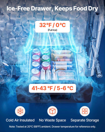 Hard Cooler, 45QT Portable Rolling Cooler with Wheels, Leak-Resistant Coolbox Keeps Contents Cool for 48 Hours, Ice Retention Insulated Chests, Ultra-Light for Outdoor Picnics, Grill, Camping
